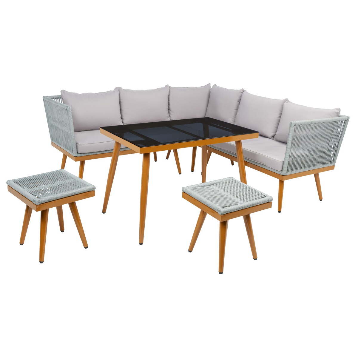 Safavieh Outdoor living Romlin Outdoor Dining Set - 49Wx30Dx30H