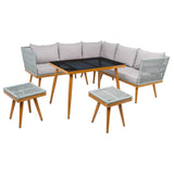 Safavieh Outdoor living Romlin Outdoor Dining Set - 49Wx30Dx30H