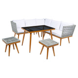 Safavieh Outdoor living Romlin Outdoor Dining Set - 49Wx30Dx30H