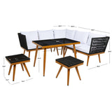 Safavieh Outdoor living Romlin Outdoor Dining Set - 49Wx30Dx30H