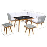 Safavieh Outdoor living Romlin Outdoor Dining Set - 49Wx30Dx30H