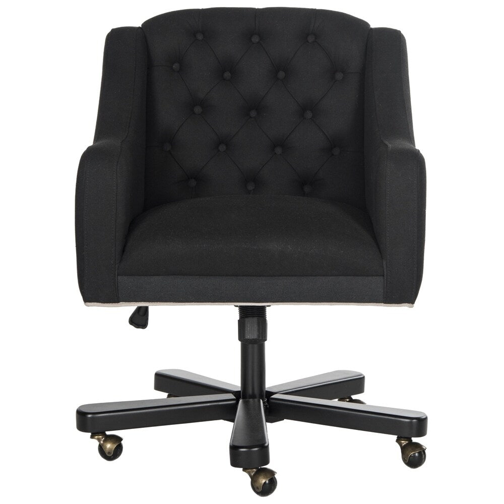 Safavieh Salazar Adjustable Swivel Black/ Taupe Desk Chair