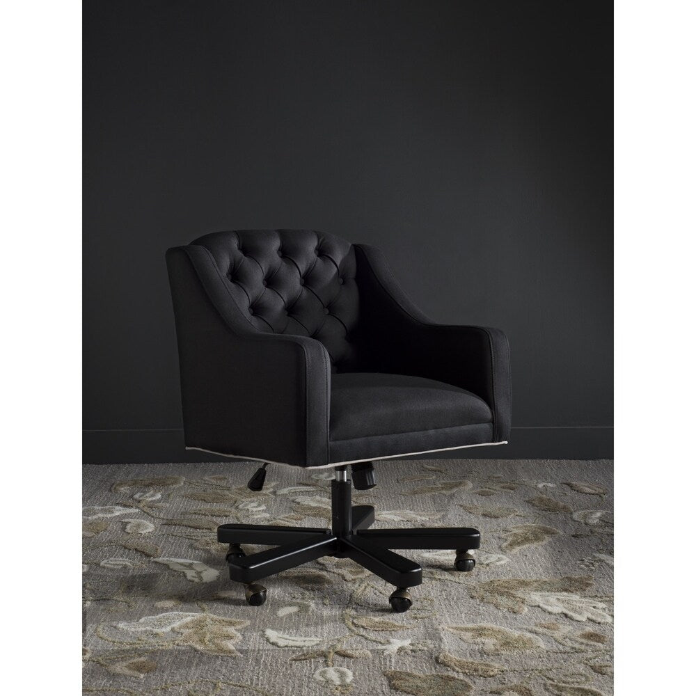 Safavieh Salazar Adjustable Swivel Black/ Taupe Desk Chair