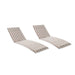 Salem Outdoor Cushion Set for Chaise Lounge - Cushions only (Set of 2) by Christopher Knight Home. - 79.25"L x 27.50"W x 1.50"H