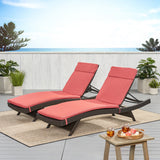 Salem Outdoor Cushion Set for Chaise Lounge - Cushions only (Set of 2) by Christopher Knight Home. - 79.25"L x 27.50"W x 1.50"H