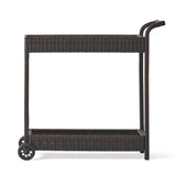 Savona Outdoor Wicker Bar Cart by Christopher Knight Home