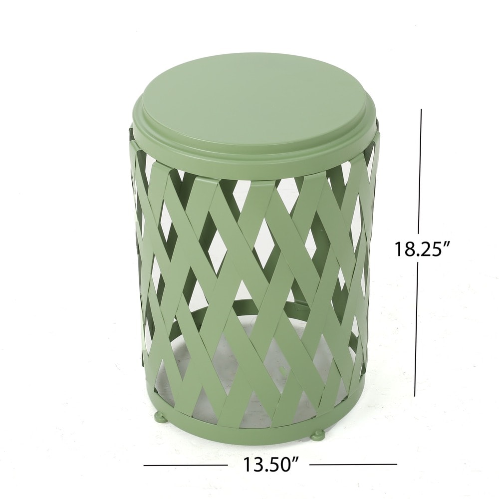 Selen Outdoor 12-inch and 14-inch Lattice Nested Side Table Set by Christopher Knight Home