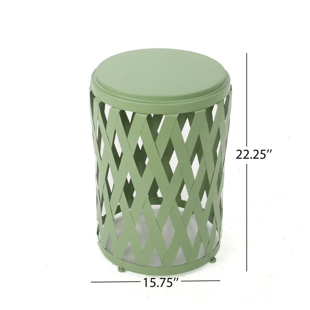 Selen Outdoor 12-inch and 14-inch Lattice Nested Side Table Set by Christopher Knight Home