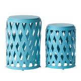 Selen Outdoor 12-inch and 14-inch Lattice Nested Side Table Set by Christopher Knight Home