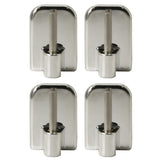 Self Adhesive Hooks Sash Rod Kitchen Curtains Set of 4 - n/a