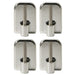 Self Adhesive Hooks Sash Rod Kitchen Curtains Set of 4 - n/a