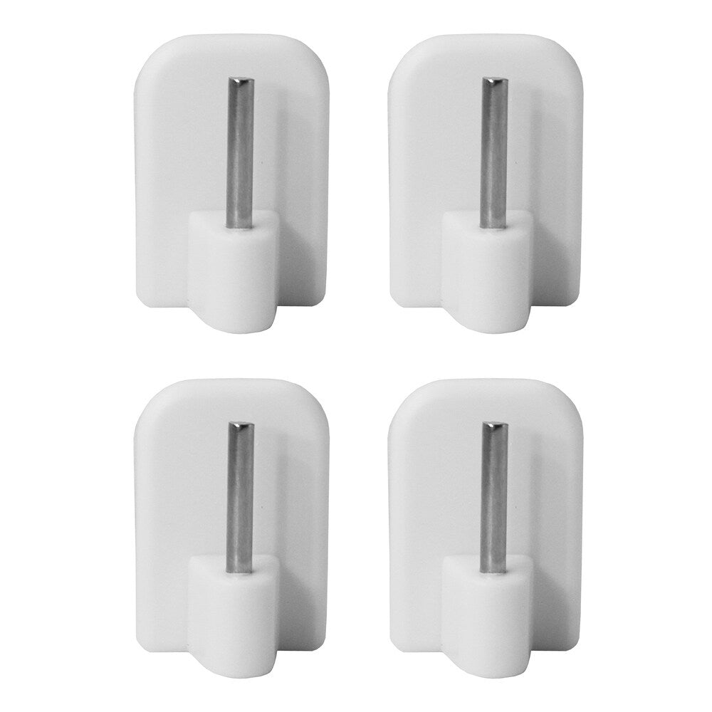 Self Adhesive Hooks Sash Rod Kitchen Curtains Set of 4 - n/a