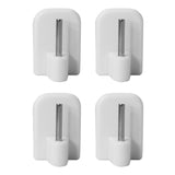 Self Adhesive Hooks Sash Rod Kitchen Curtains Set of 4 - n/a