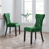 Silhouette Performance Velvet Dining Chairs - Set of 2 - N/A