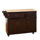 Simple Living Addie Kitchen Cart with Wood Top