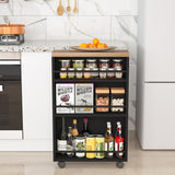 Slim Storage Cart, Rolling Narrow Kitchen Cart on Wheels - N/A