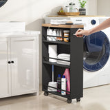 Slim Storage Cart, Rolling Narrow Kitchen Cart on Wheels - N/A