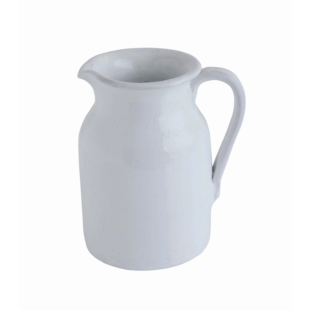 Small White Terracotta Pitcher – Overstock