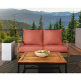 Sorra Home Sunbrella Outdoor Loveseat Pillow and Cushion Set