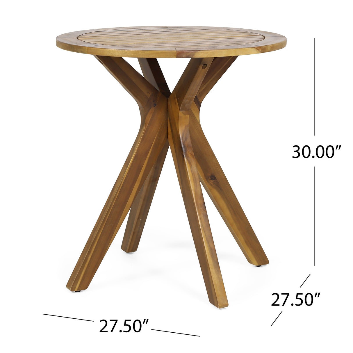 Stamford Outdoor Bistro Table with X Legs by Christopher Knight Home