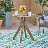 Stamford Outdoor Bistro Table with X Legs by Christopher Knight Home