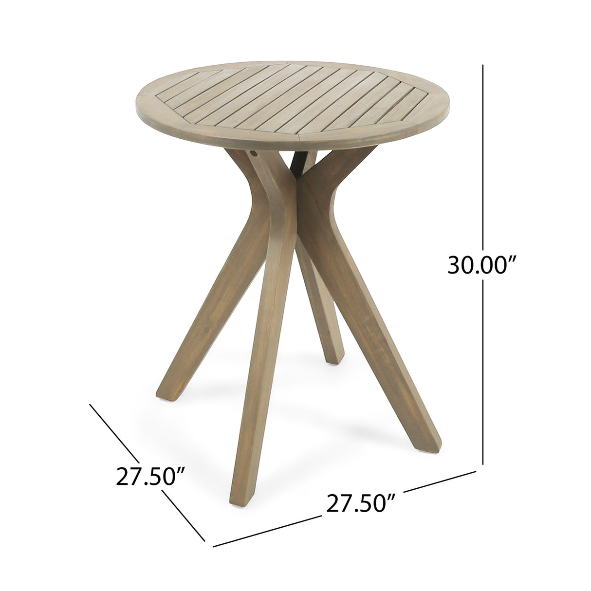 Stamford Outdoor Bistro Table with X Legs by Christopher Knight Home