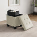 StorageBud Tuffted Folding Foot Rest Storage Ottoman Bench with Storage Bins