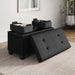 StorageBud Tuffted Folding Foot Rest Storage Ottoman Bench with Storage Bins