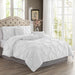 Swift Home Modern Pintuck Ultra-Soft Microfiber 3-Piece Bedding Comforter Set