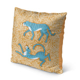 TREKKING TIGER TANGERINE Outdoor Pillow By Kavka Designs