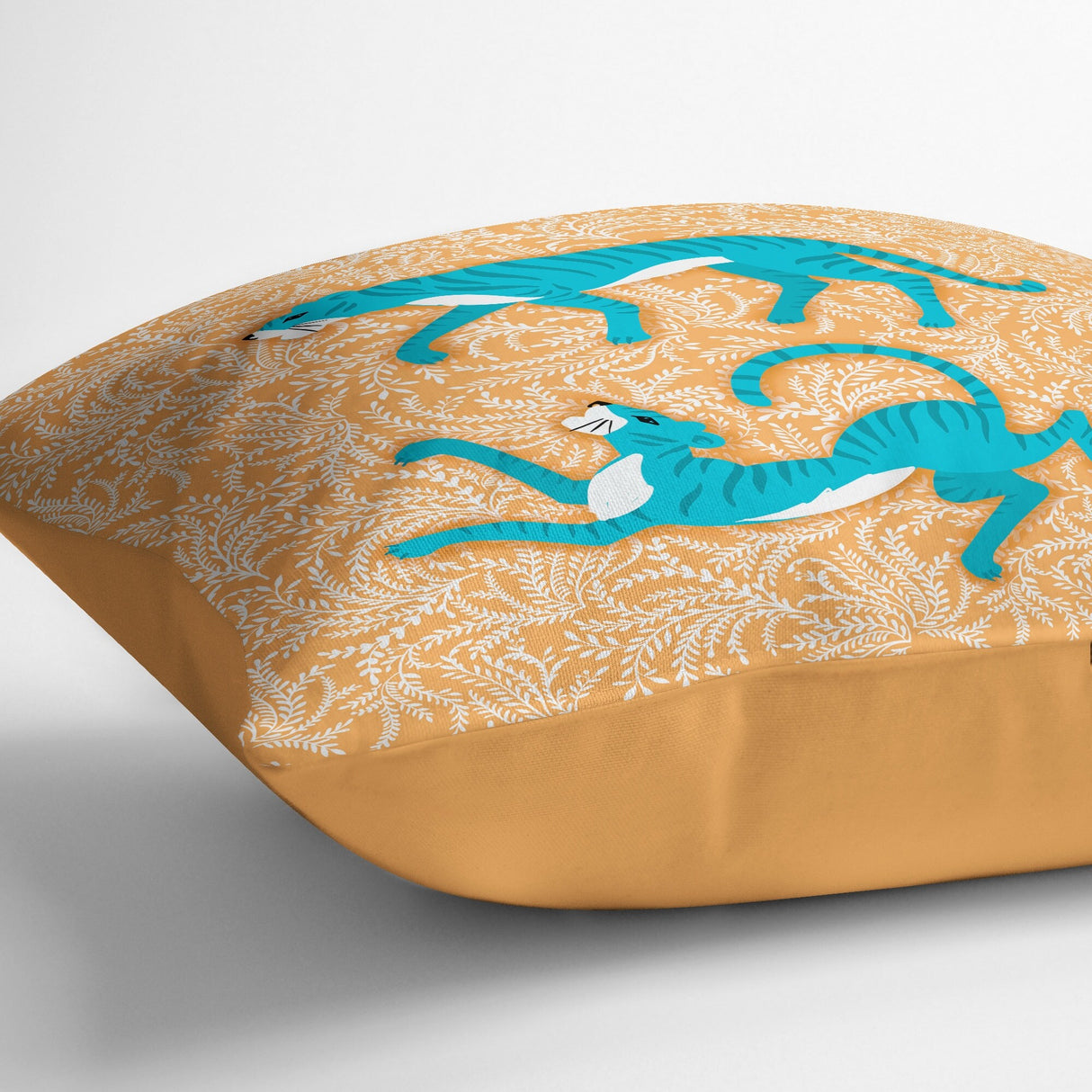 TREKKING TIGER TANGERINE Outdoor Pillow By Kavka Designs