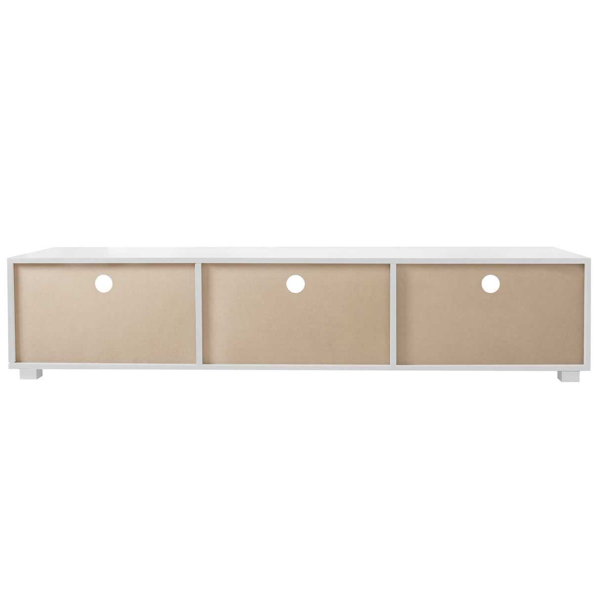 TV Stand Media Console Entertainment Center Table, 2 Storage Cabinet with Open Shelves for 70"