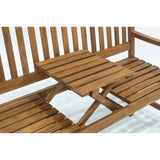 Tamarindo Wood bench with Pull Up Table