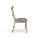 The Gray Barn Broken Bison Bisque with Natural Pine X-back Dining Chair