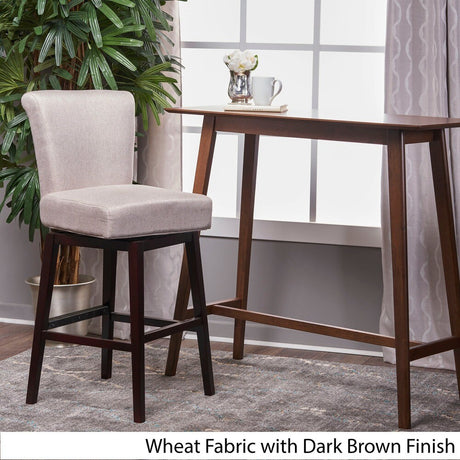 Tracy 32-inchFabric Swivel Barstool by Christopher Knight Home