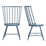 Truman High Back Metal and Wood Spindle Dining Chair (Set of 2) by iNSPIRE Q Modern