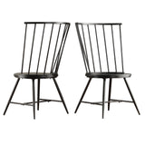 Truman High Back Metal and Wood Spindle Dining Chair (Set of 2) by iNSPIRE Q Modern