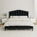 Tufted Upholstered Platform Bed with Sturdy Center Legs and Elegant Headboard for Bedroom by HULALA HOME