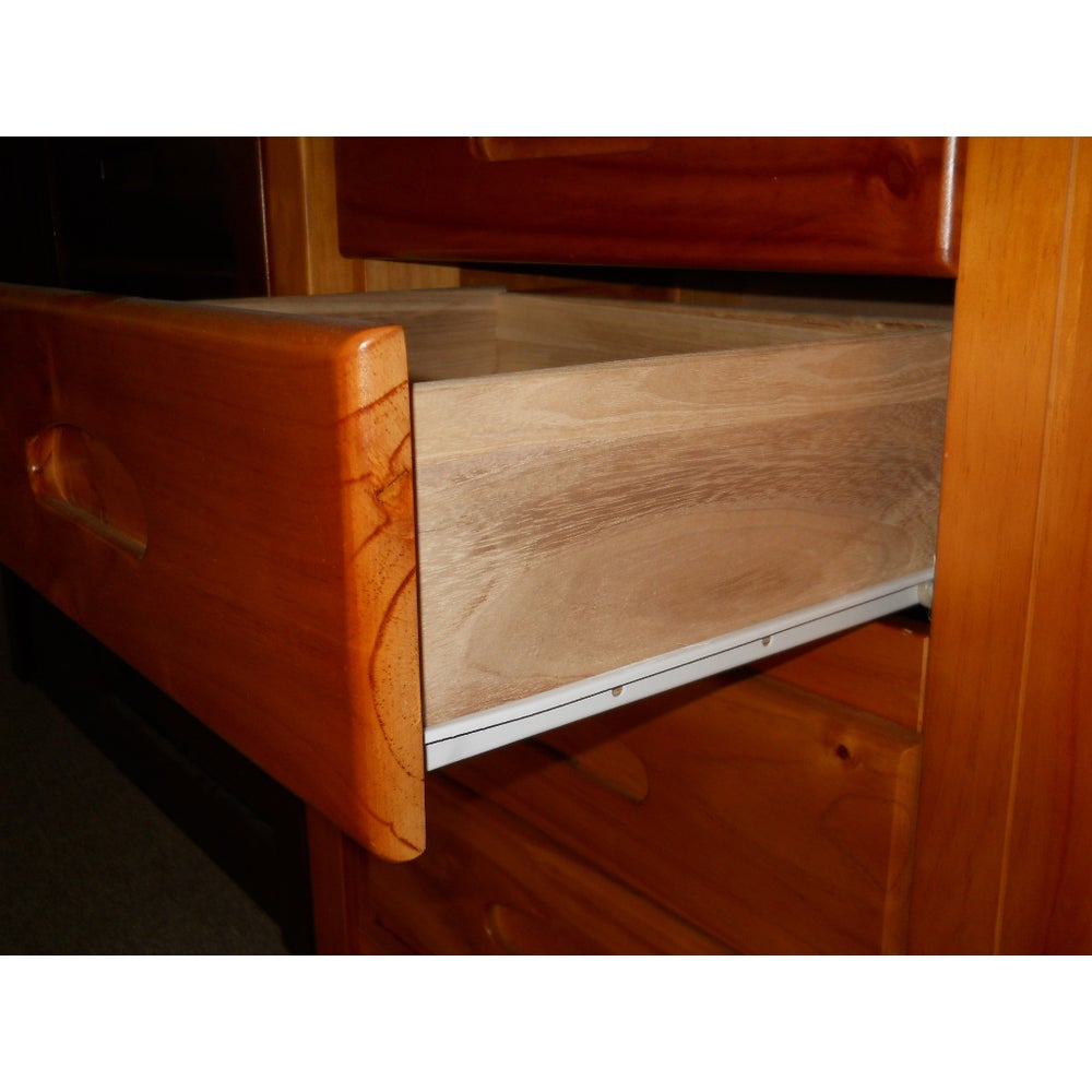 Honey Stained Twin-size Rake Bed with Three Drawers – Overstock