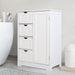 VEIKOUS Bathroom Floor Storage Cabinet with 4 Drawers, 1 Cupboard and 2 Adjustable Shelves