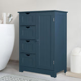 VEIKOUS Bathroom Floor Storage Cabinet with 4 Drawers, 1 Cupboard and 2 Adjustable Shelves