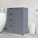 VEIKOUS Bathroom Floor Storage Cabinet with 4 Drawers, 1 Cupboard and 2 Adjustable Shelves