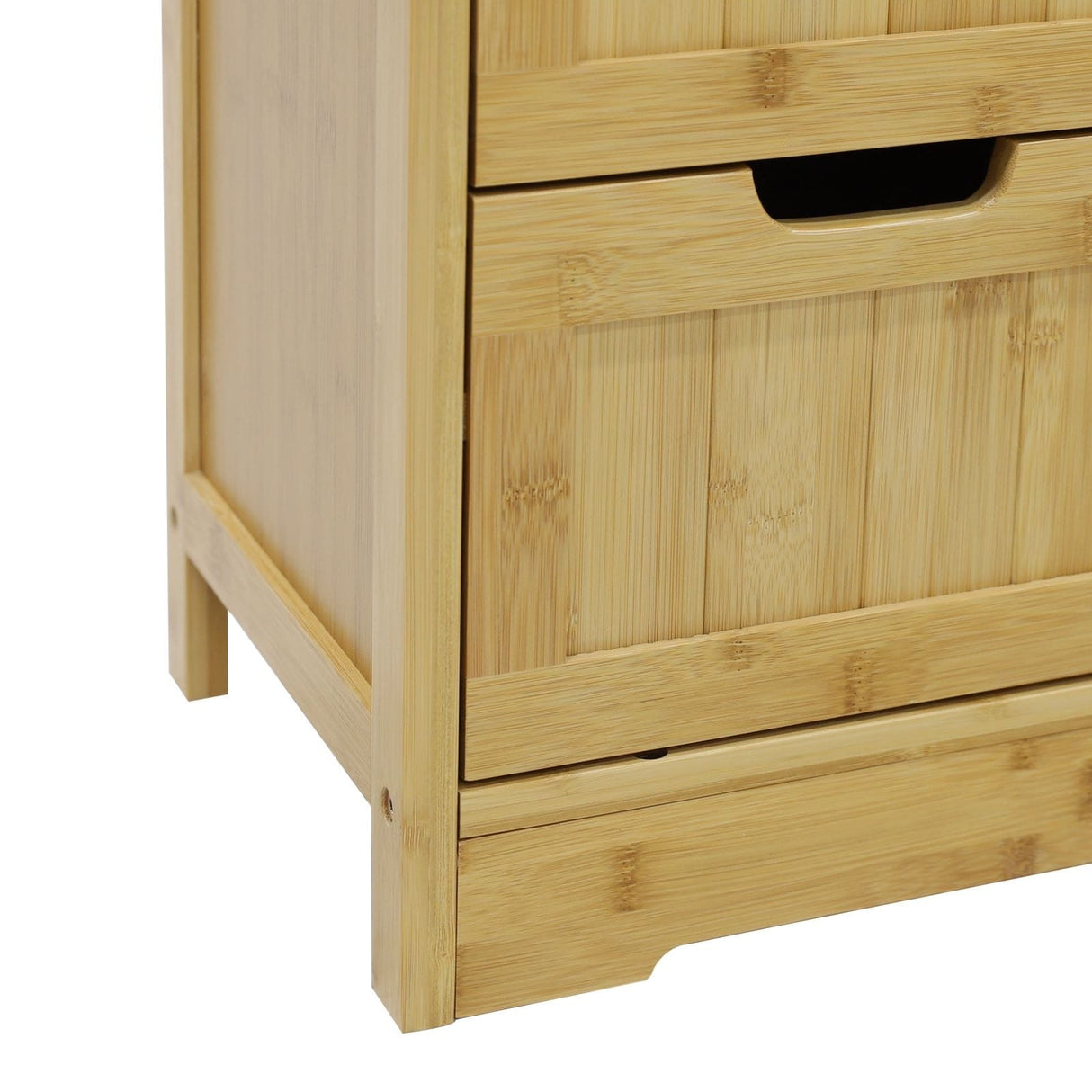 VEIKOUS Bathroom Floor Storage Cabinet with 4 Drawers, 1 Cupboard and 2 Adjustable Shelves