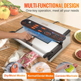 VEVOR Vacuum Sealer Machine 80/90/95Kpa Powerful Multifunctional for Dry and Moist Food Storage