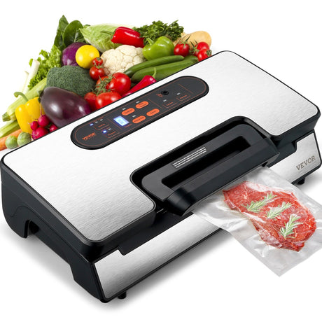 VEVOR Vacuum Sealer Machine 80/90/95Kpa Powerful Multifunctional for Dry and Moist Food Storage