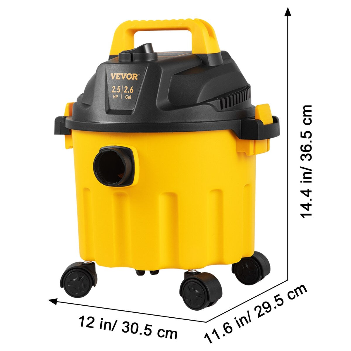 VEVOR Wet Dry Vac 3 in 1 Shop Vacuum with Blowing Function Portable Attachments to Clean Floor