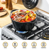 Velaze Enameled 7.5Qt. Cast Iron Round Dutch Oven