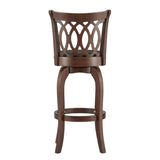 Verona Linen Scroll-back Swivel 29-inch Bar Stool by iNSPIRE Q Classic