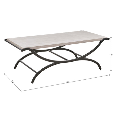 INK+IVY Wilson White/ Black Coffee Table