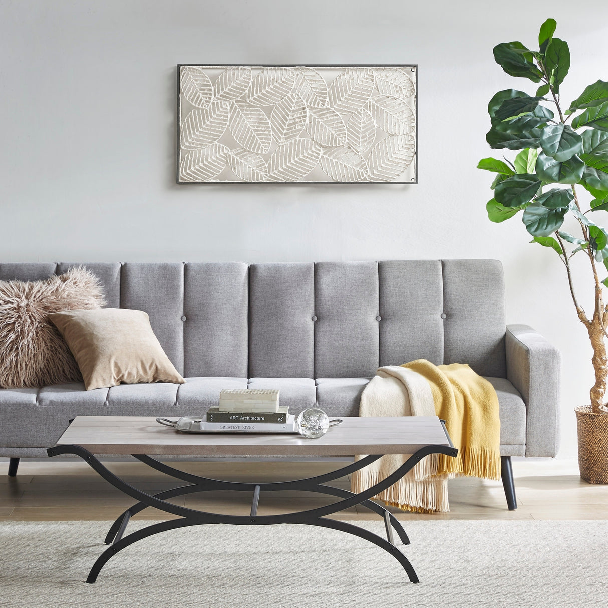 INK+IVY Wilson White/ Black Coffee Table